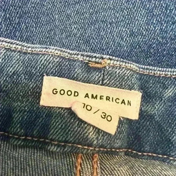 GOOD American Good Legs Flare Twisted Slit High Rise Jeans 10/30 - Picture 7 of 9